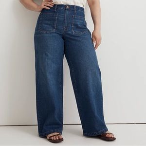 Madewell Perfect Vintage High-Rise Wide-Leg Jean Patch Pocket Size 18